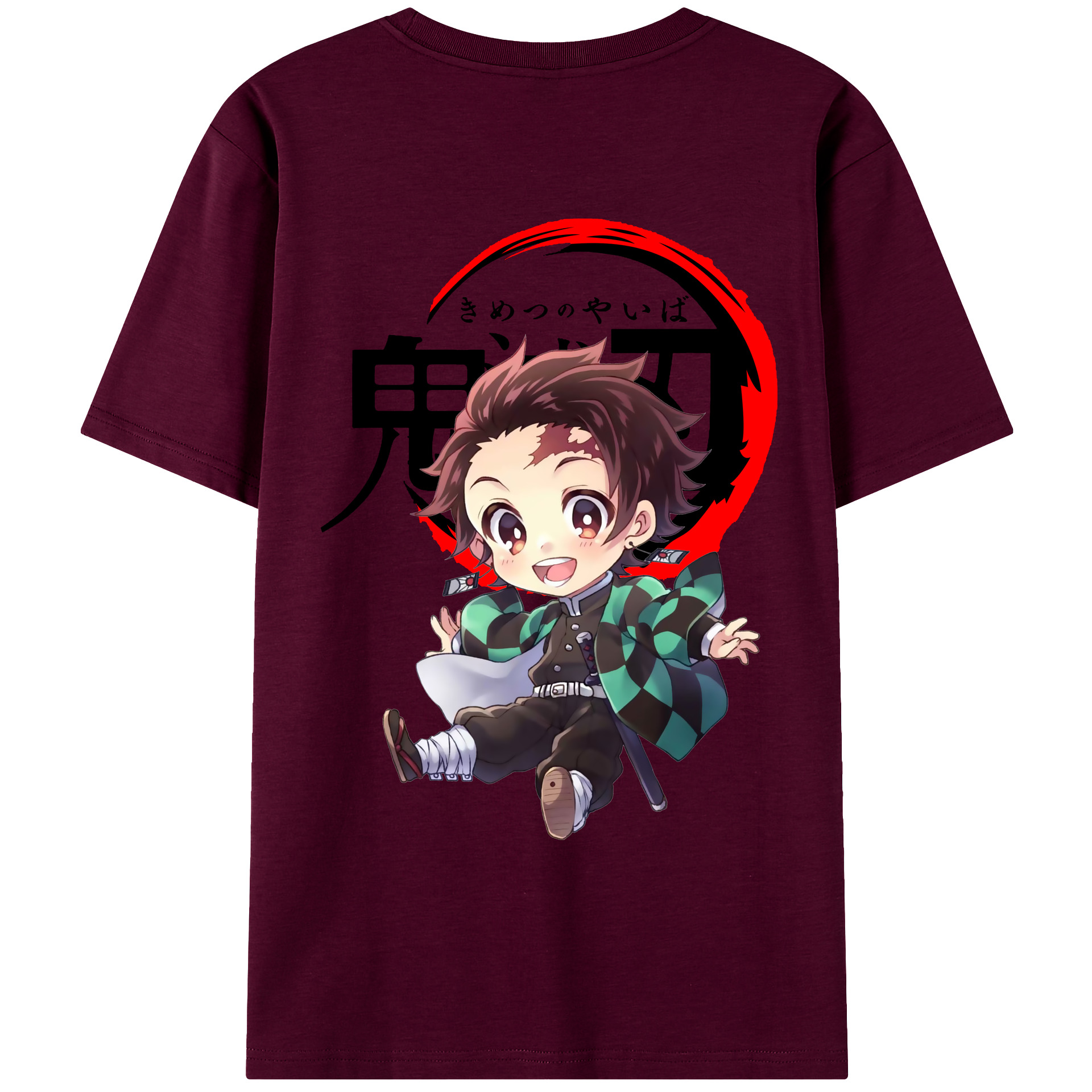 （画像用） 鬼滅の刃 竈門 炭治郎／かまど たんじろう Kamado Tanjirou レディース半袖Tシャツ(バックプリント)